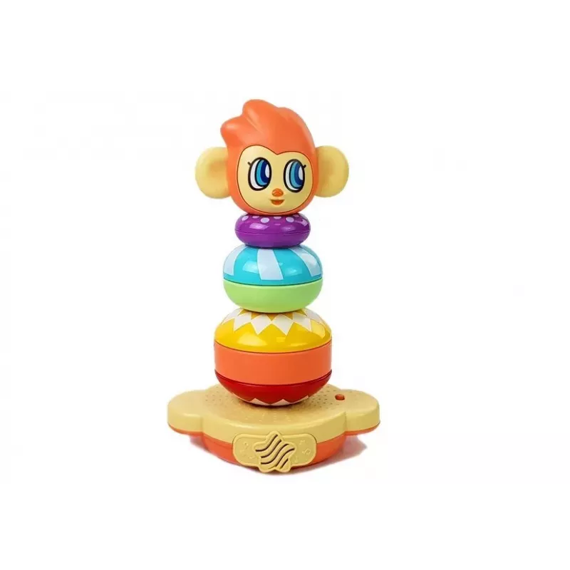 LEAN TOYS piramide didattica scimmia con suoni, impara i numeri