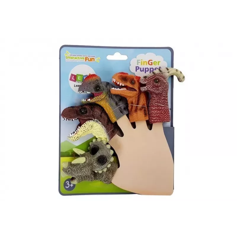 LEAN TOYS burattini da dito dinosauri 5 pezzi