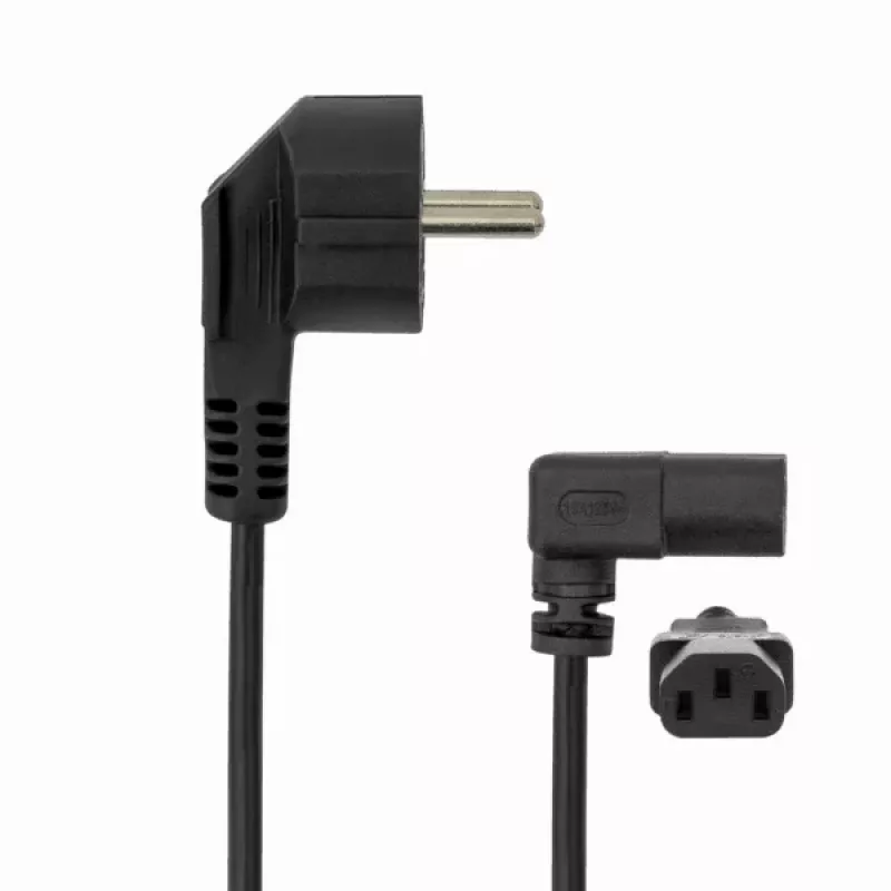 SBOX cavo di alimentazione PC Schuko a IEC C13 2m nero