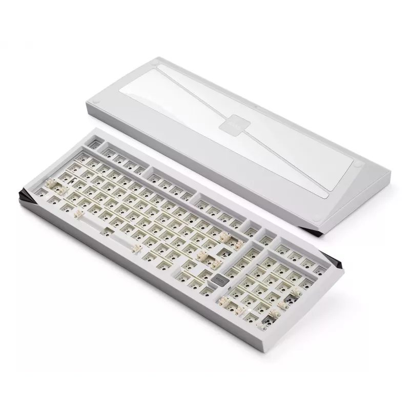 AKKO Tastiera barebone DIY 65% tri-mode RGB hot-swappable bianco