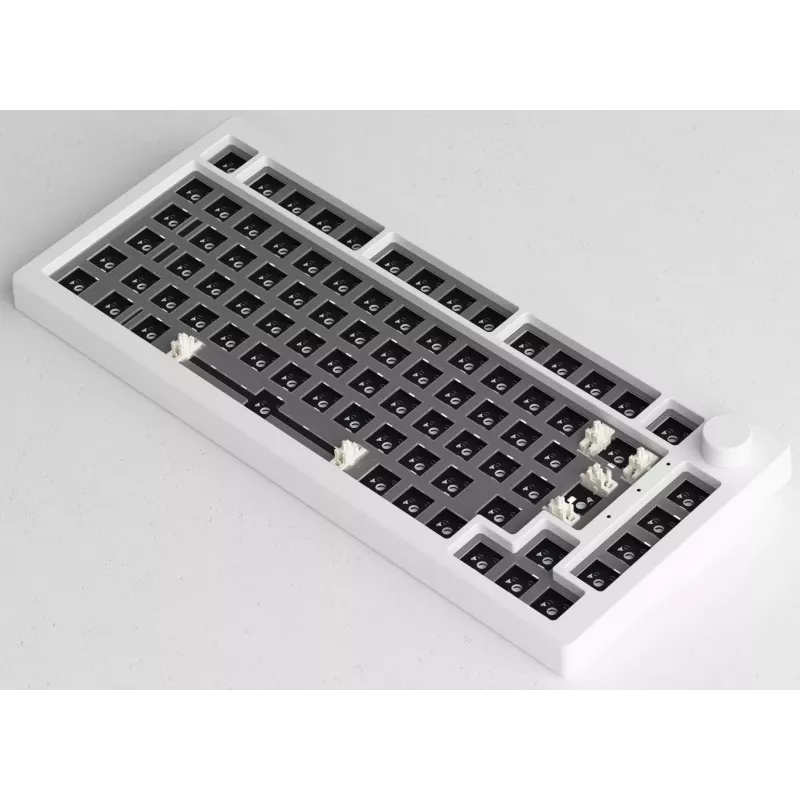 AKKO Kit tastiera barebone DIY 75% bianco tri-mode hot-swappable