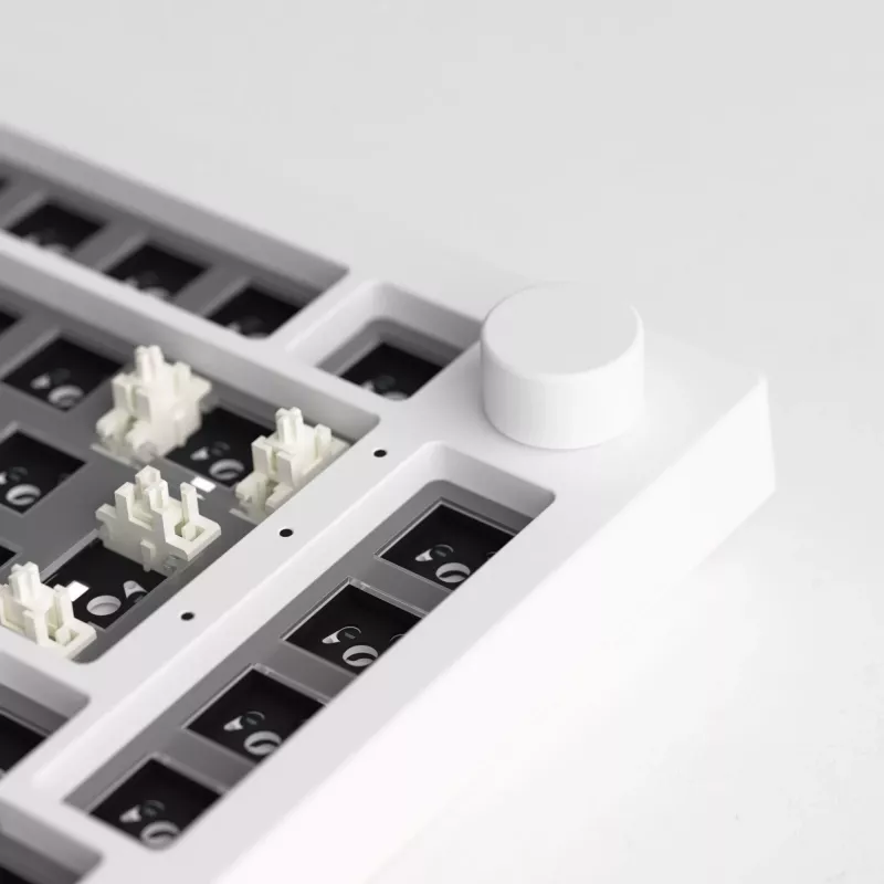 AKKO Kit tastiera barebone DIY 75% bianco tri-mode hot-swappable