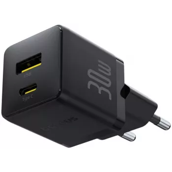 Baseus Palm caricatore USB-C USB-A 30W nero