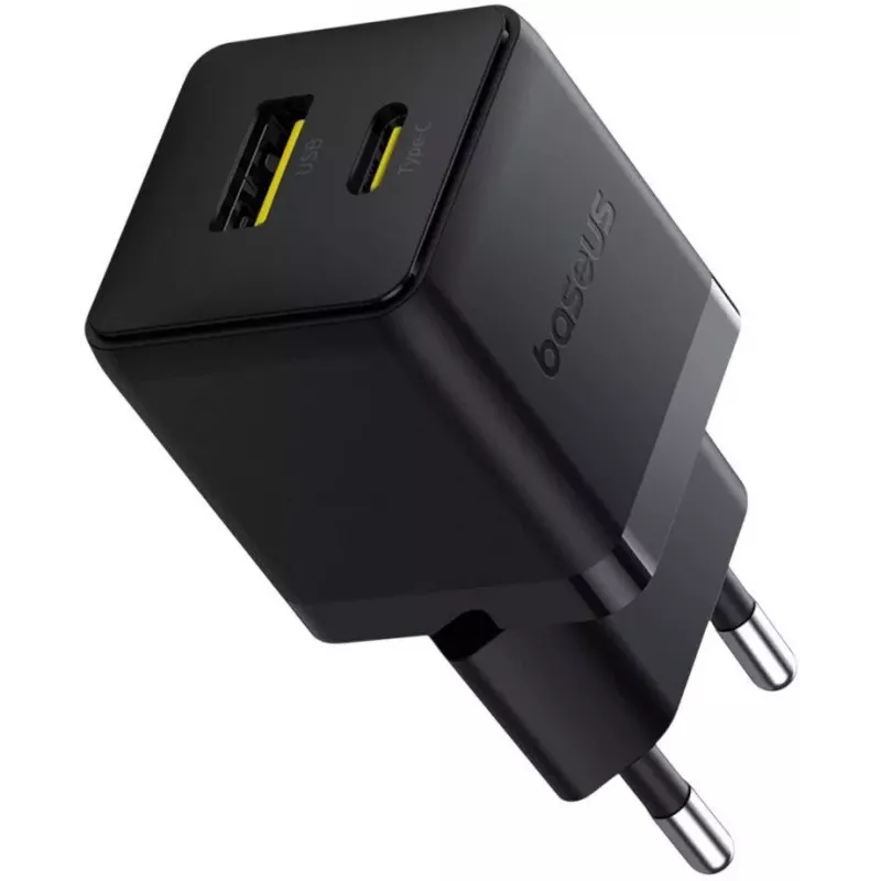 Baseus Palm caricatore USB-C USB-A 30W nero