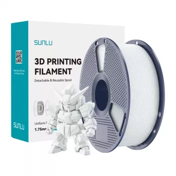 SUNLU PLA+ 2.0 Filament 1,75 mm bianco ceramica 1 kg