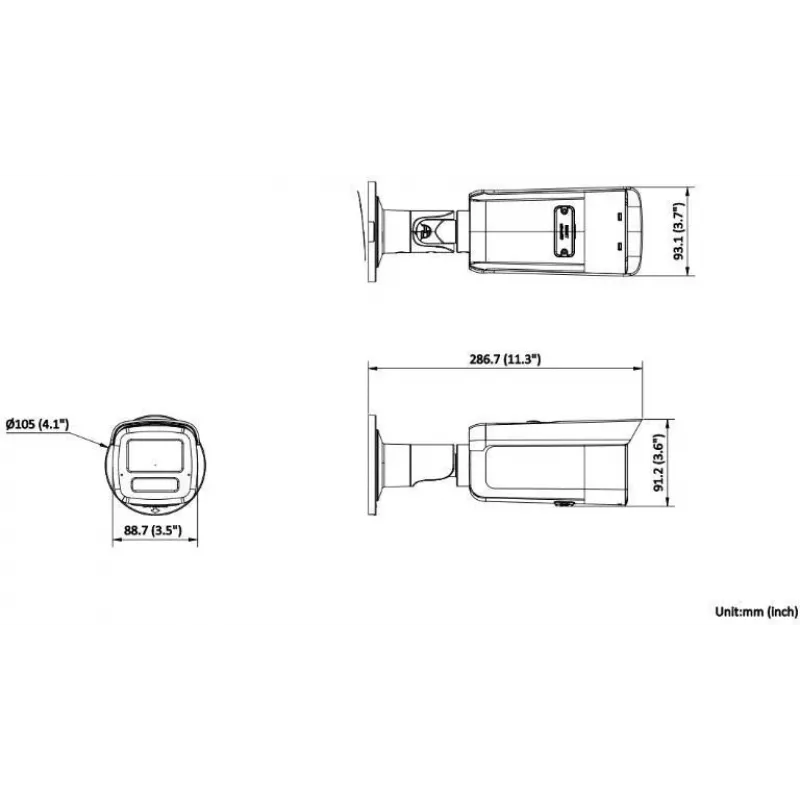 Hikvision DS-2CD2T83G2-2LI(2.8mm) Telecamera IP bullet 8MP AcuSense con Dual Light