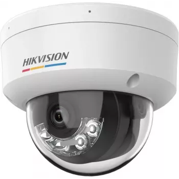 Hikvision DS-2CD1147G3-LIU(2.8mm) Telecamera IP 4MP con microfono integrato, obiettivo a focale fissa 2,8mm, IR e luce bianca, IP67, IK10