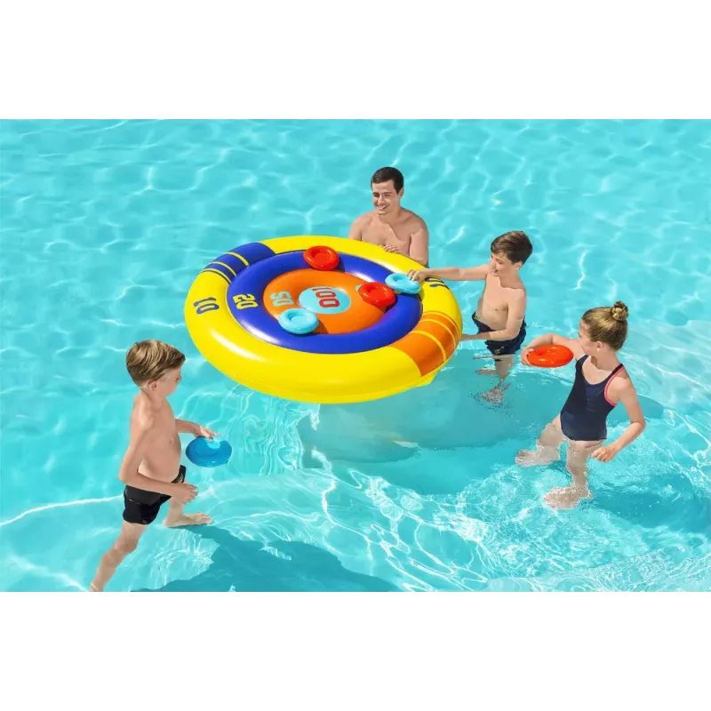 Bestway Gioco gonfiabile per piscina Arcade Shield con frisbee 140 cm