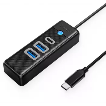ORICO Hub USB-C a 2x USB 3.0 + USB-C, 5 Gbit/s, 0,15 m, nero