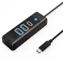 ORICO Hub USB-C a 2x USB 3.0 + USB-C, 5 Gbit/s, 0,15 m, nero
