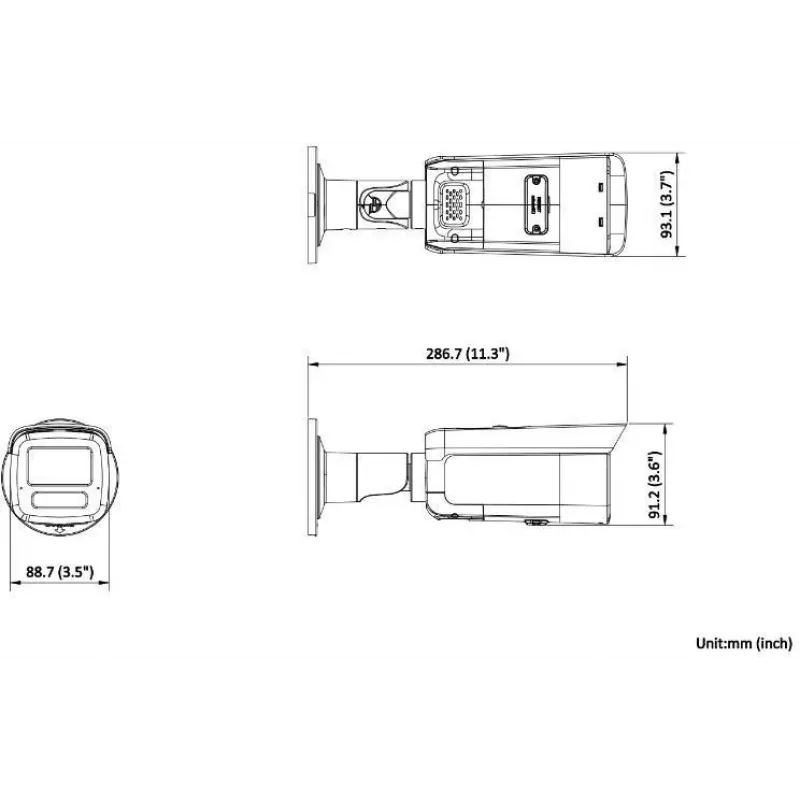Hikvision DS-2CD2T86G2H-IS2U/SL(2.8mm) 8MP Bullet IP Camera con AcuSense, luce flash e allarme audio
