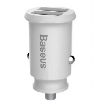 Baseus Rain caricabatterie da auto Mini 2x USB 3.1A bianco (CCALL-ML02)
