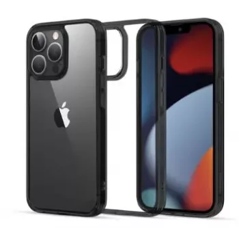 iLike Apple iPhone 13 Pro Max Custodia rigida Fusion con cornice in gel trasparente nero