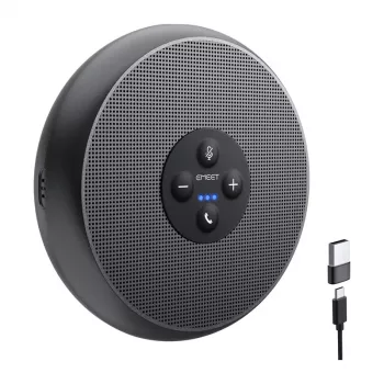 EMEET OfficeCore M1A Speaker per Conferenze - USB-C e Bluetooth 5.0, Riduzione del Rumore IA, Cattura Vocale 360°