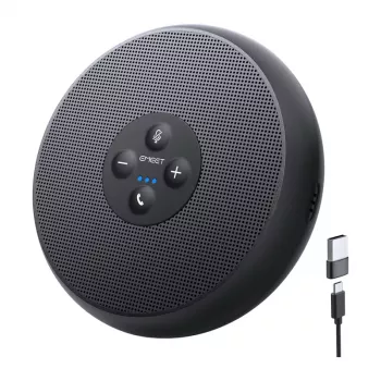 EMEET OfficeCore M1A Speaker per Conferenze - USB-C e Bluetooth 5.0, Riduzione del Rumore IA, Cattura Vocale 360°