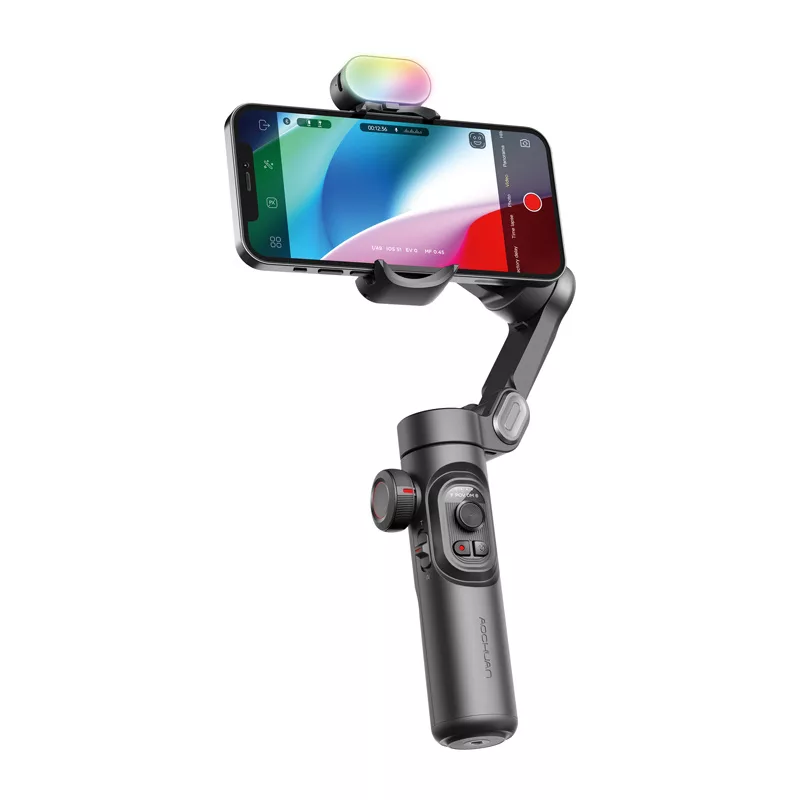 AOCHUAN XE Gimbal con illuminazione RGB (nero)