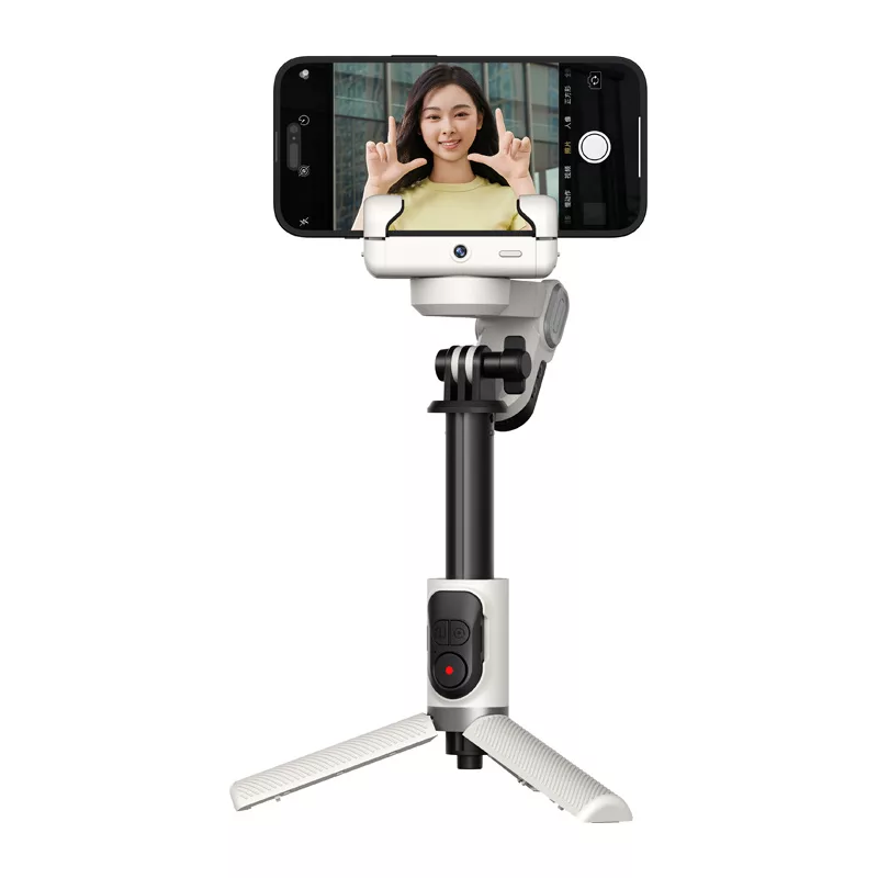 AOCHUAN M1 Pro Gimbal con illuminazione RGB (bianco)