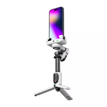 AOCHUAN M1 Pro Gimbal con illuminazione RGB (bianco)