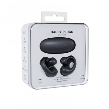 Happy Plugs Clip auricolari open-ear clip-on wireless (nero)