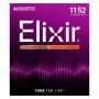 Corde per chitarra acustica Elixir Strings 11027 Custom Light NANOWEB (11-52)