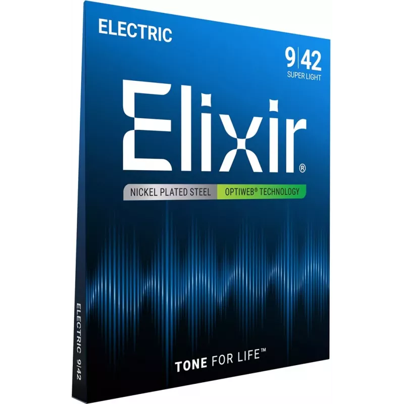 Corde per chitarra elettrica Elixir 12000 Super Light (9-42) PW