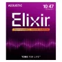 Corde per chitarra acustica Elixir 16002 NANOWEB Phosphor Bronze Extra Light (10-47)