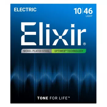 Corde per chitarra elettrica Elixir 19052 Optiweb Light (10-46)