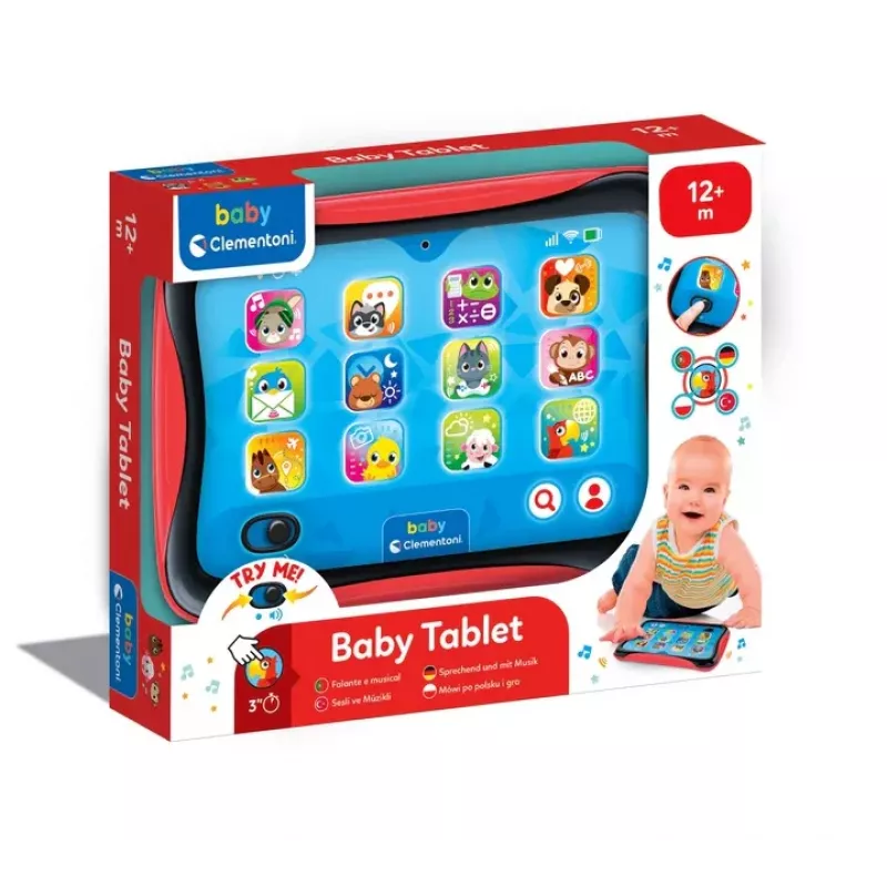 Tablet parlante per bambini Clementoni 17535 - Giocattolo elettronico educativo per bambini da 12 mesi