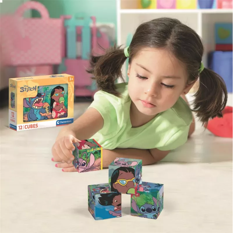 Clementoni Disney Stitch Puzzle 12 Cubi 41347
