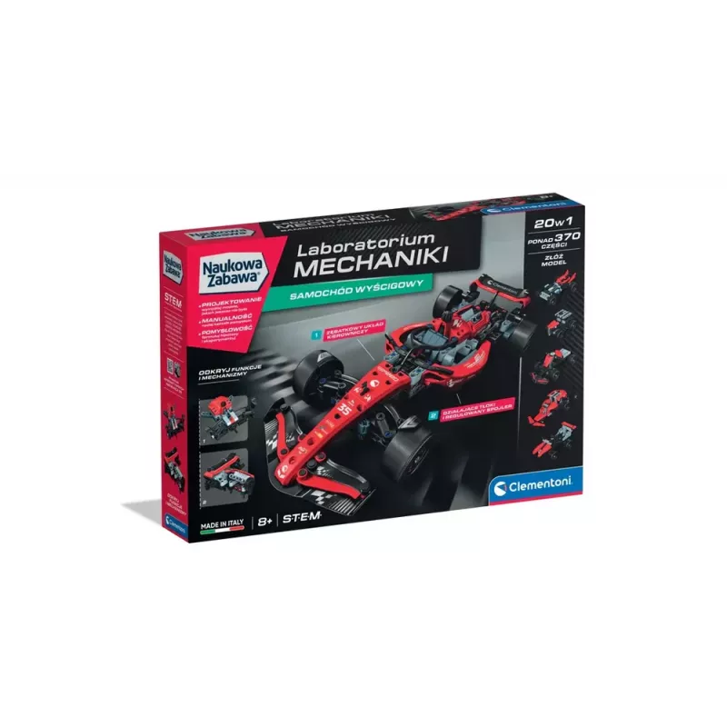 Clementoni Science & Play Laboratorio Meccanica Auto da Corsa Versione Polacca 50403