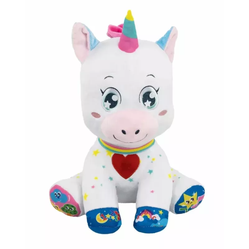 Clementoni Sweet Peluche Interattivo Unicorno Luci & Canta Lingua Polacca 50937