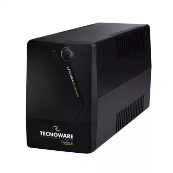 TECNOWARE UPS ERA PLUS 600 SCHUKO Line-Interactive 600VA/360W, batteria 12V 7Ah, 2 prese Schuko, USB, nero