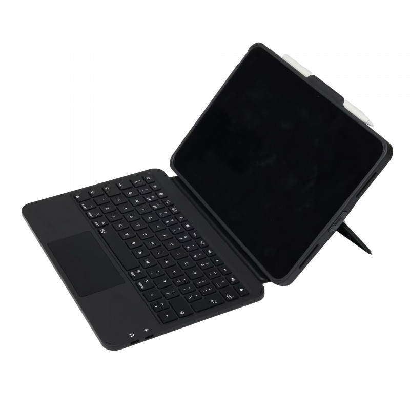 DEQSTER Prime custodia con tastiera per iPad 10ª generazione (2022) UK QWERTY nero