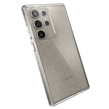 Speck Presidio Lux Custodia con glitter per Samsung Galaxy S24 Ultra (trasparente / glitter oro)