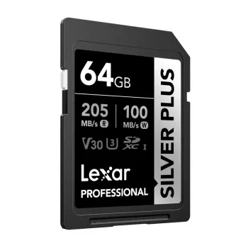 Lexar Professional SILVER PLUS SDXC 64GB scheda di memoria UHS-I U3 V30 A2