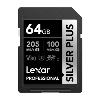 Lexar Professional SILVER PLUS SDXC 64GB scheda di memoria UHS-I U3 V30 A2
