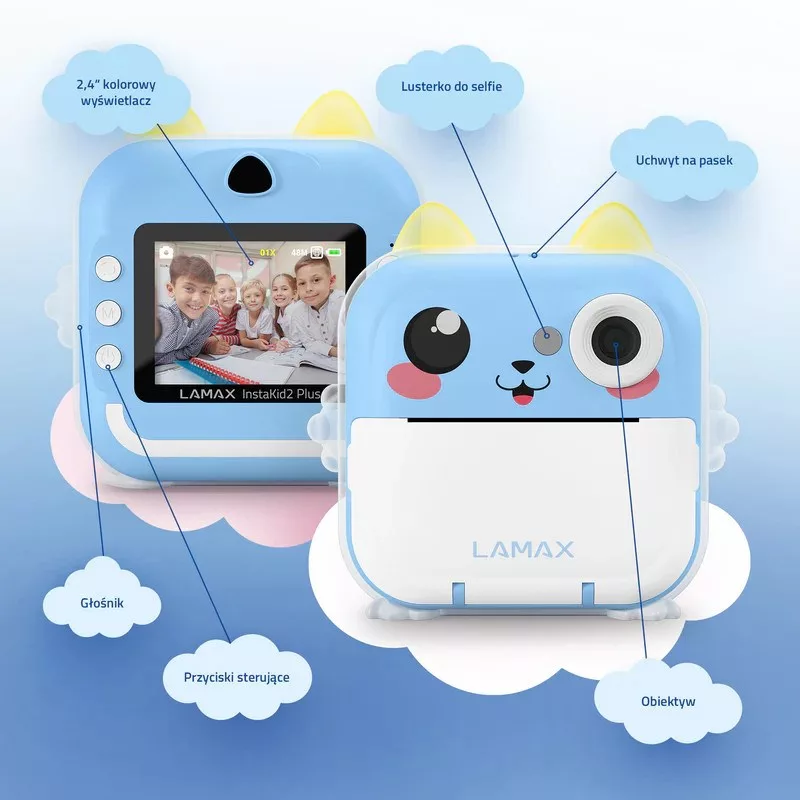 LAMAX InstaKid2 Plus Fotocamera per bambini, blu