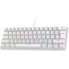 Rampage PLOWERK60 Tastiera meccanica gaming 60% bianca con switch blu RGB USB-C