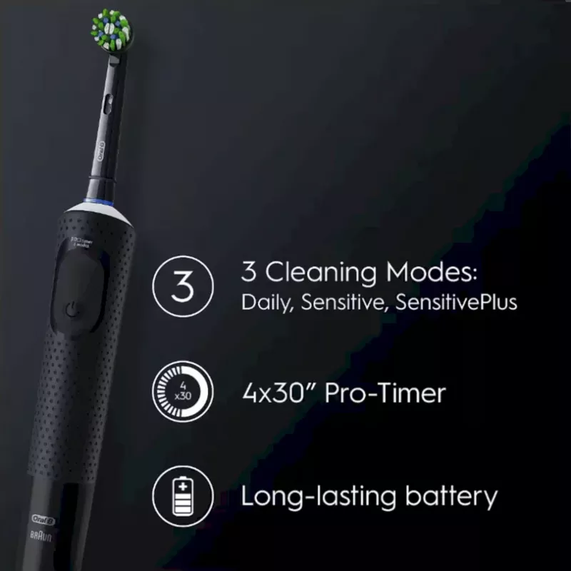 Oral-B Vitality Pro Clean CrossAction spazzolino elettrico, nero