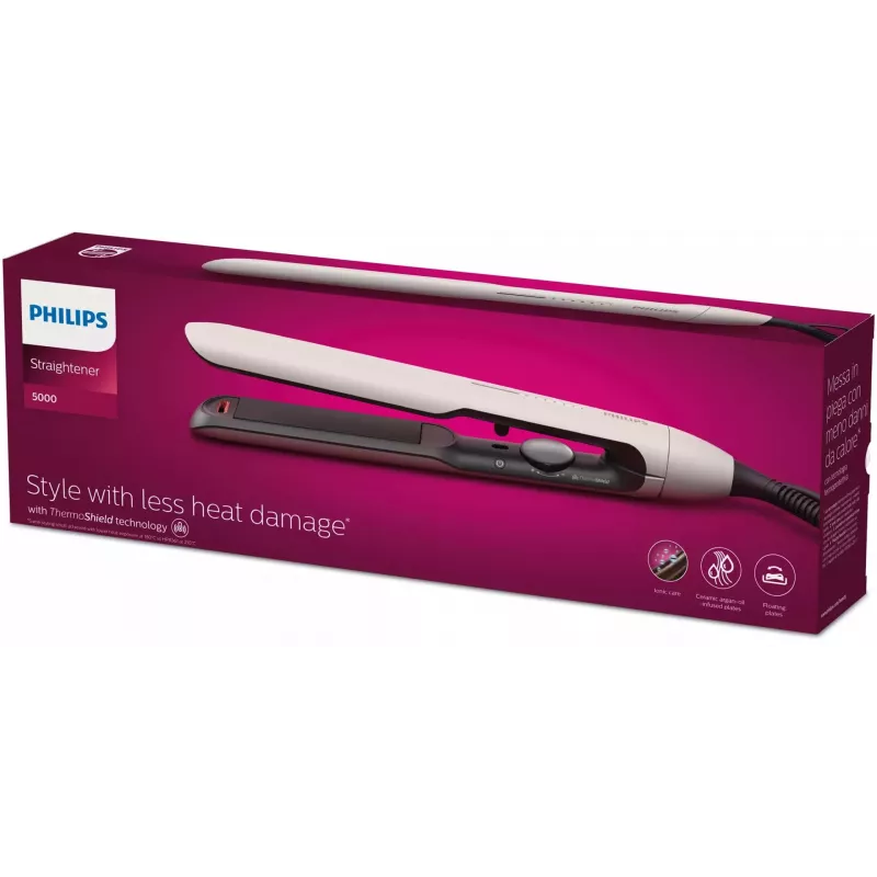 Philips 5000 Series BHS515/00 piastra per capelli, Warm White, cavo 1,8 m