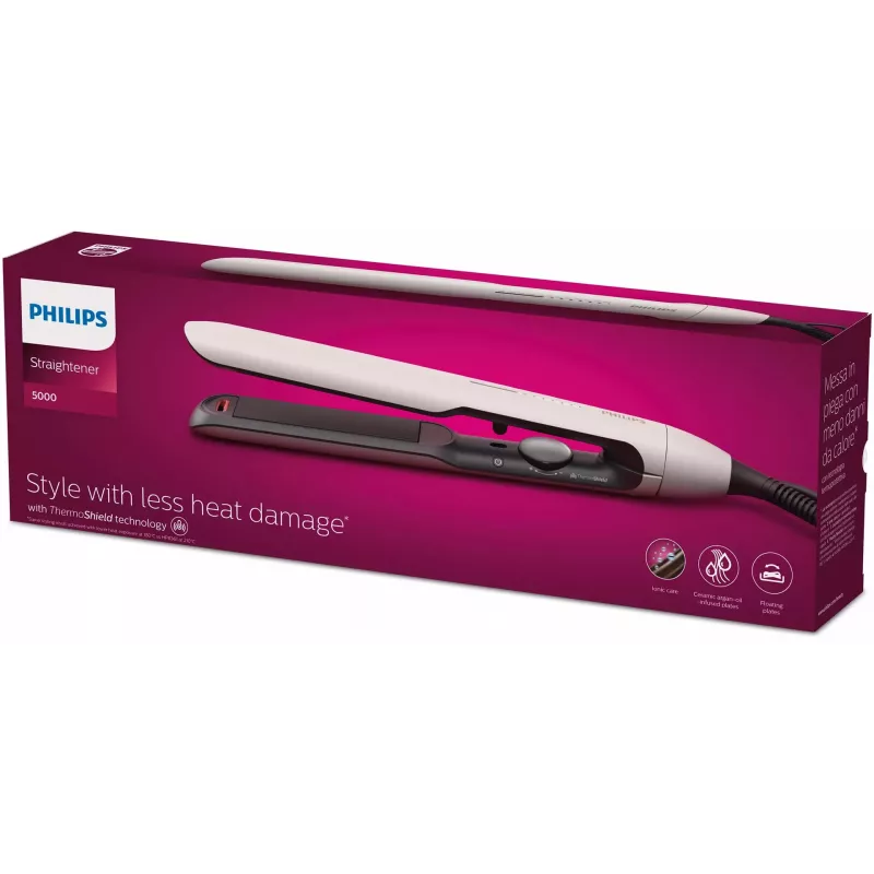 Philips 5000 Series BHS515/00 piastra per capelli, Warm White, cavo 1,8 m