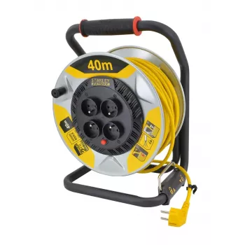 STANLEY avvolgicavo prolunga 40m 3x1,5mm 16A IP20 nero