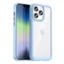 iLike cover rigida con cornice in gel per Apple iPhone 14 Pro Max blu traslucido