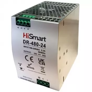 Alimentatore per guida DIN HISMART DR-480-24 24V 20A 480W