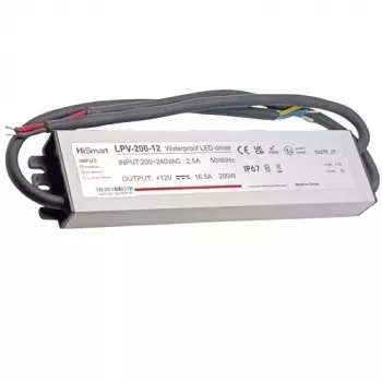 Alimentatore HISMART LPV-200-12 12V 16,5A 200W IP67
