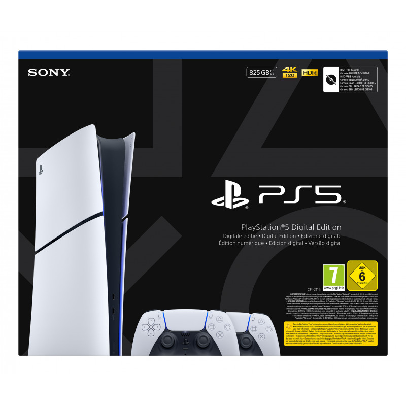 Sony PlayStation 5 Digital Edition Slim console (CFI-2116B01Y) con controller DualSense Wireless - bianco