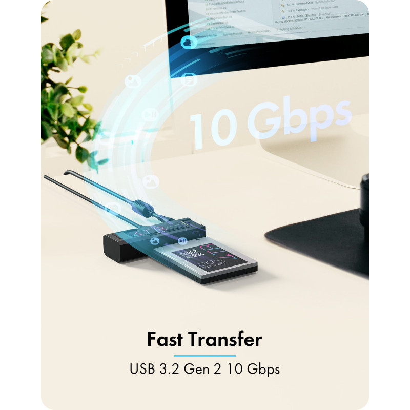 IcyBox IB-2911MSCL-CU31 stazione di docking e clonazione per M.2 NVMe e HDD/SSD SATA 2,5/3,5 pollici