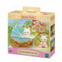 EPOCH Sylvanian Families gemelli coniglio cioccolato con passeggino