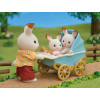 EPOCH Sylvanian Families gemelli coniglio cioccolato con passeggino