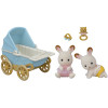 EPOCH Sylvanian Families gemelli coniglio cioccolato con passeggino